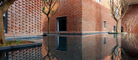 Viettel Academy Educational Center. Brick Award 22 Category "Working together". Vo Trong Nghia Co.Ltd. Outside view