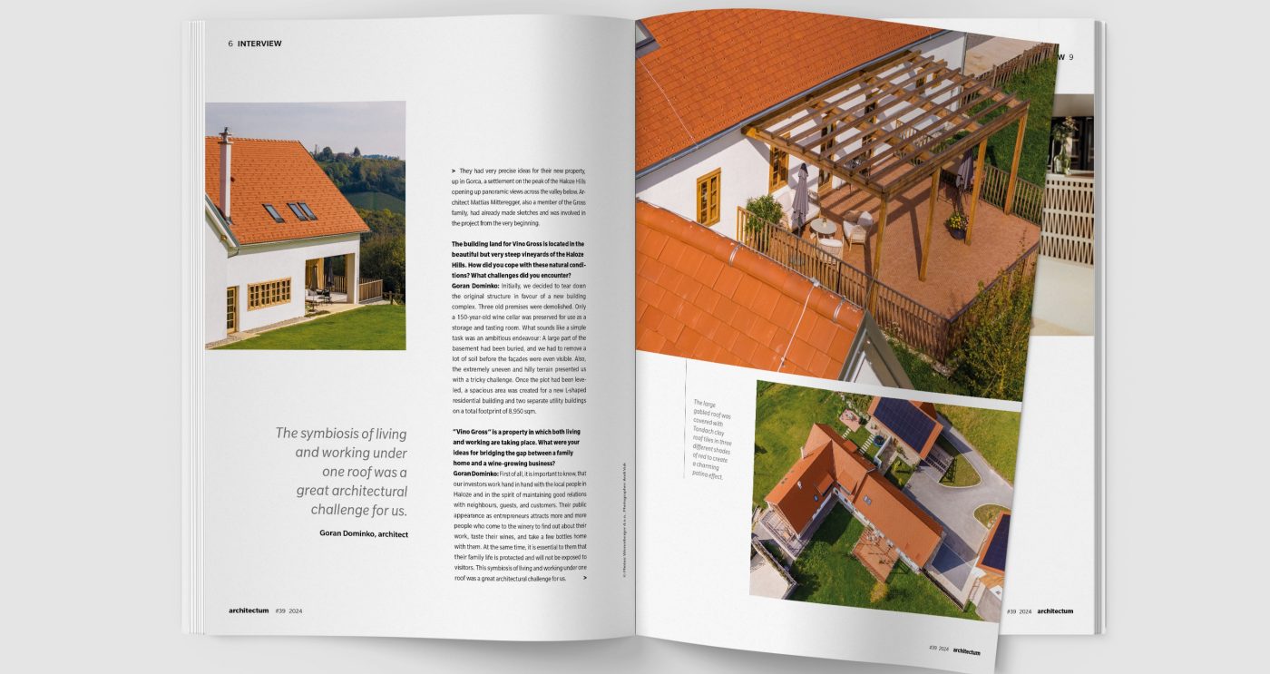 Vino Gross v Wienerbergerjevi architectum reviji