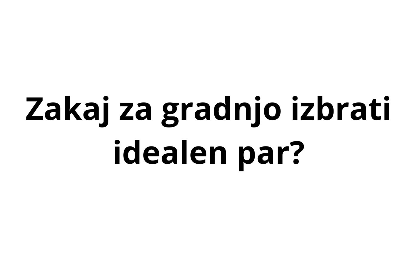 Idealen par za gradnjo | wienerberger