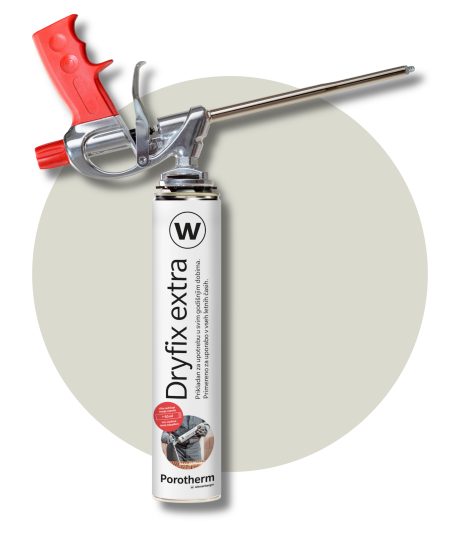 Porotherm Dryfix.extra lepilo s pištolo | wienerberger
