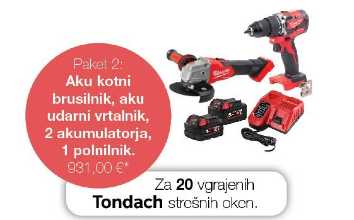 Milwaukee komplet orodja, Wienerberger nagrajuje zvestobo