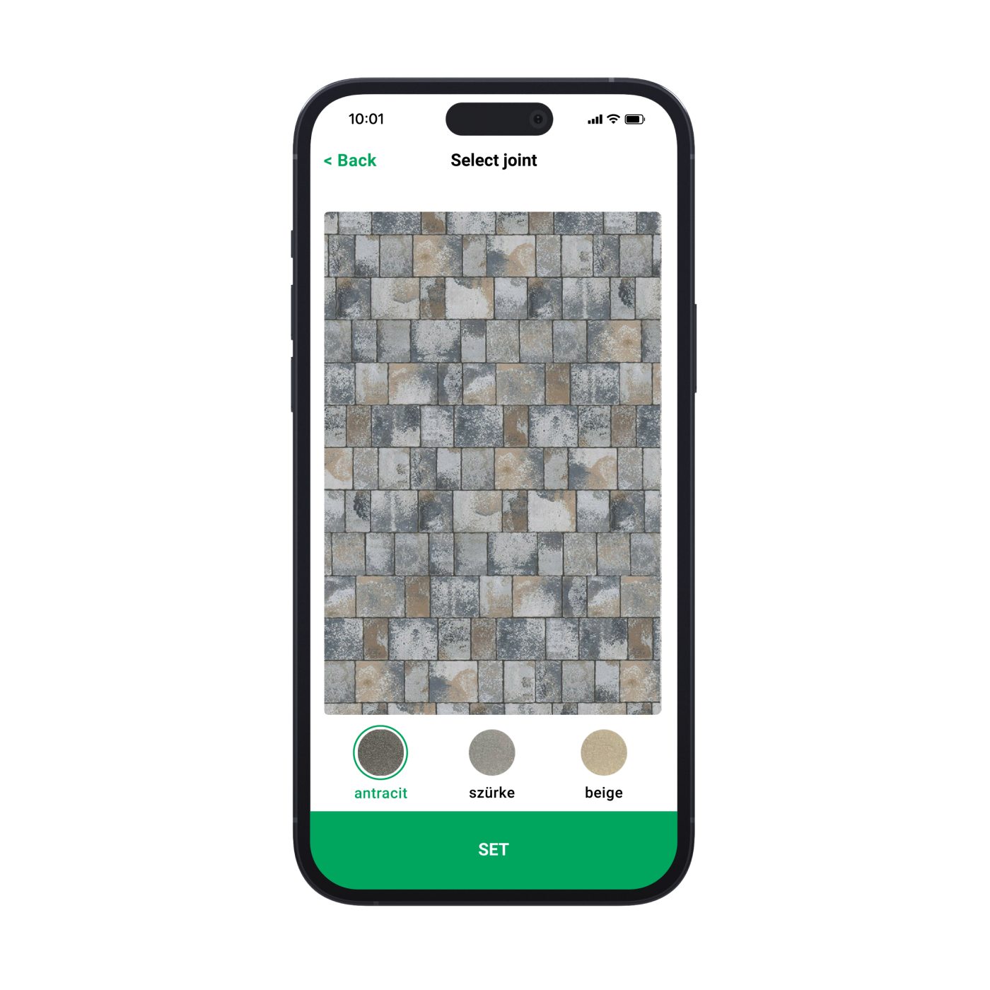GadenVision aplikacija, fugirni pesek - Semmelrock, Wienerberger