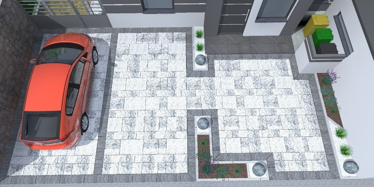 CAD izris s Semmelrock izdelki