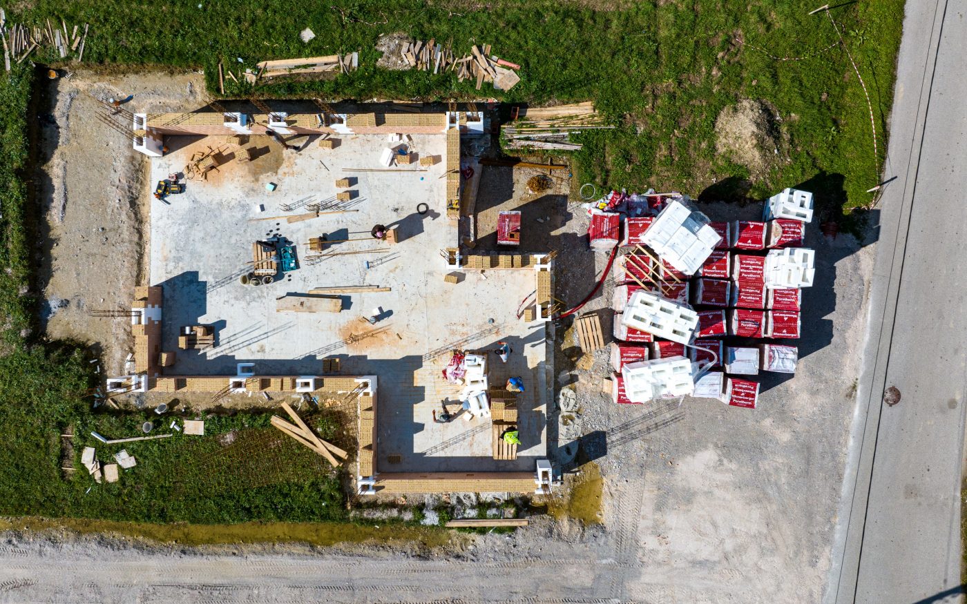Zračni pogled na gradnjo Net Zero hiše | wienerberger