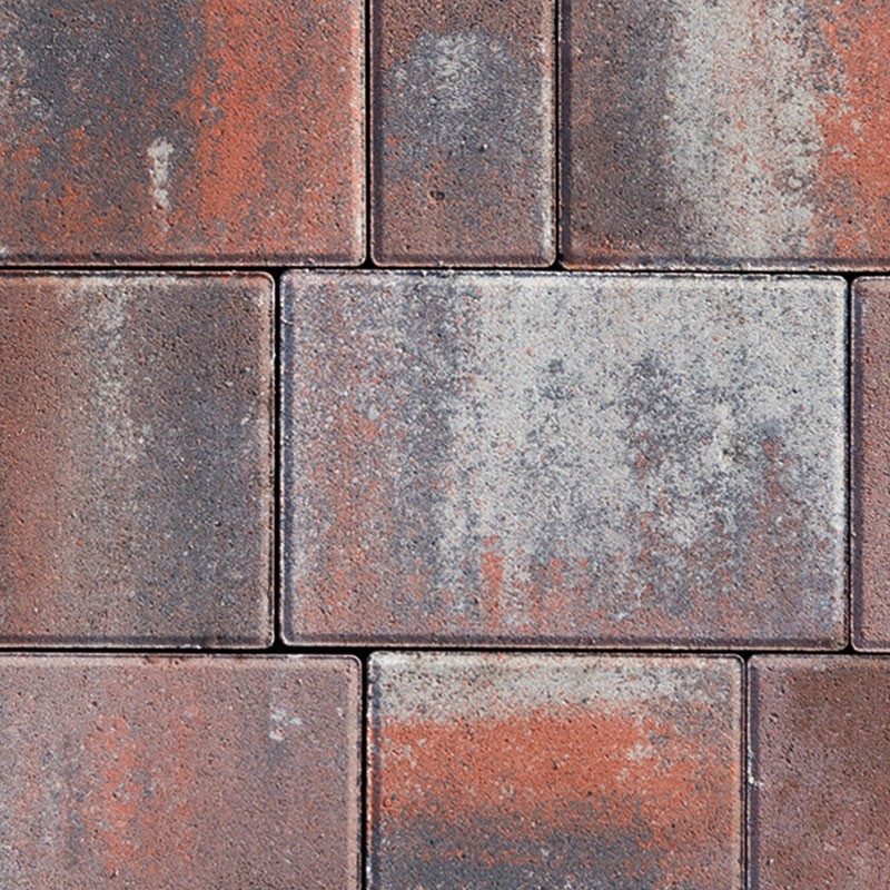 Rettango kombinirana forma crveno-bazalt prošarana